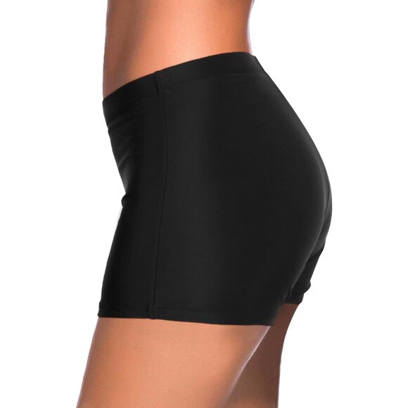 Womens Swim Shorts Solid Tankini Bottoms Swimsuit Bottoms - Picture 2 of 6